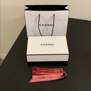 Chanel [Authentic]- Empty Gift Box, Bag & Ribbon